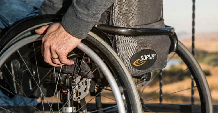 Elderly Man In Wheelchair