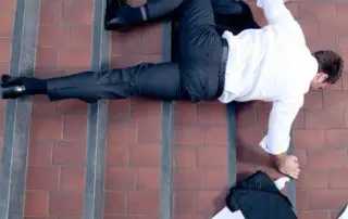man who fell down the steps