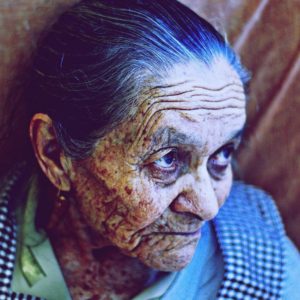 elderly woman in a nursing home