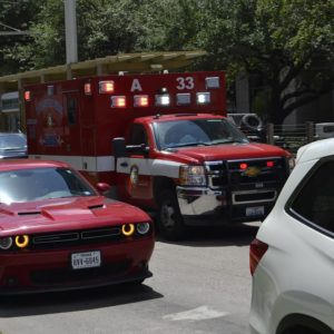 ambulance at the scene of an accident