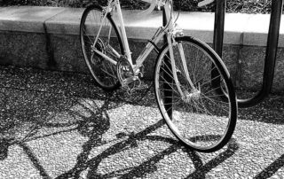 bike belonging to bike messenger and construction worker