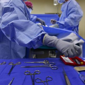 surgery to implant transvaginal mesh