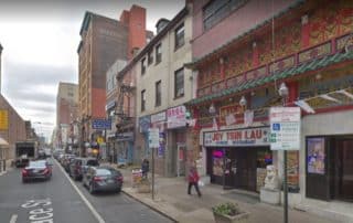 Race street in Chinatown, Phildelphia near workers' comp lawyer.