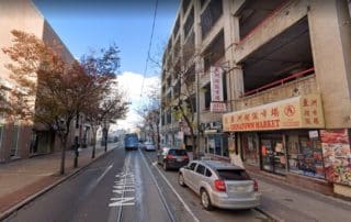 Street in Chinatown, Philadelphia, near workers' comp lawyer: